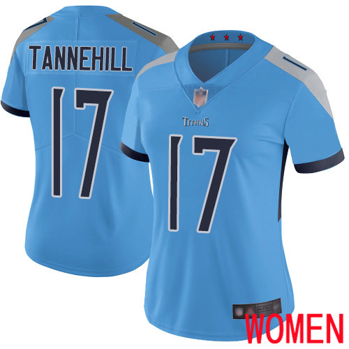 Tennessee Titans Limited Light Blue Women Ryan Tannehill Alternate Jersey NFL Football #17 Vapor Untouchable->tennessee titans->NFL Jersey